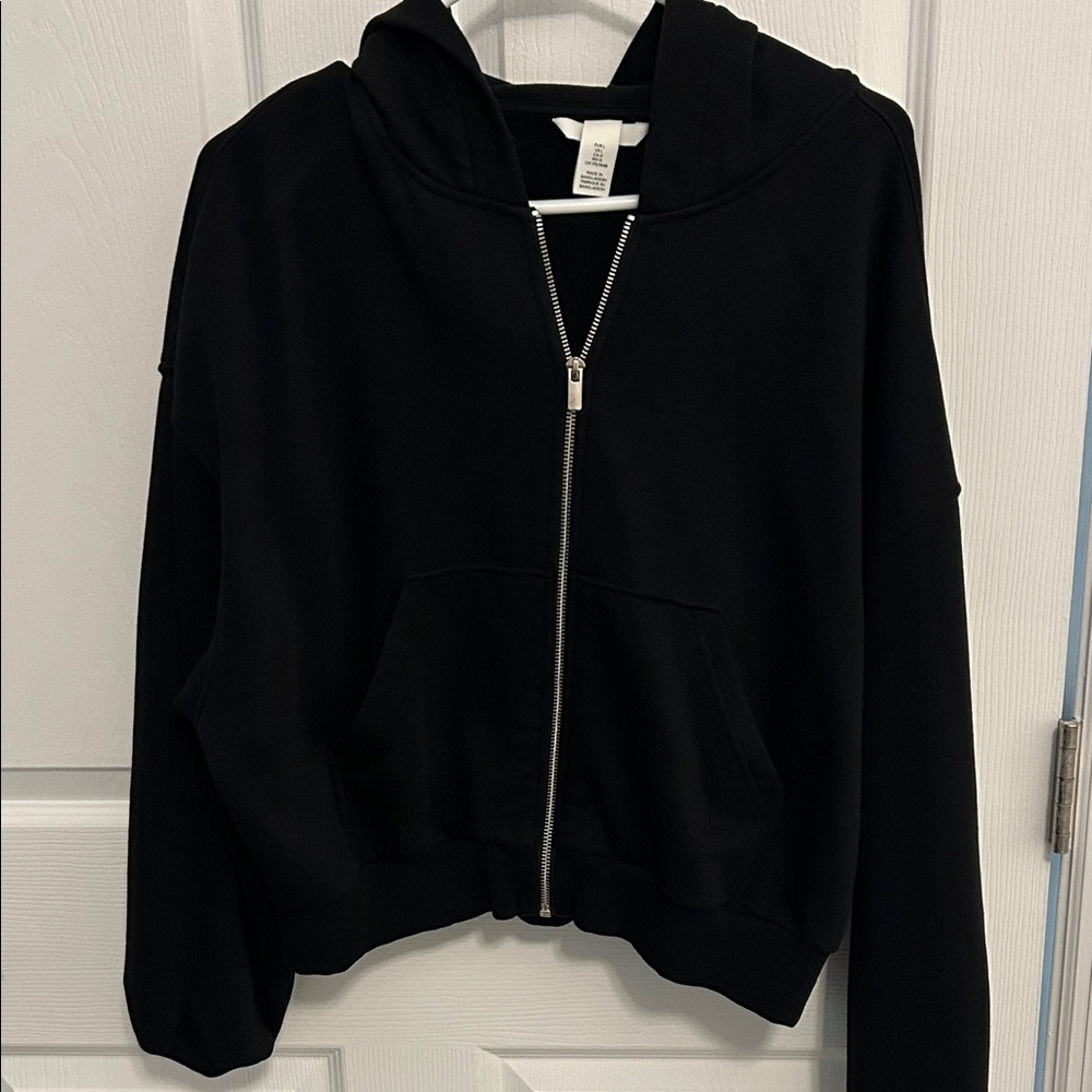 Black Zip-Up Hoodie